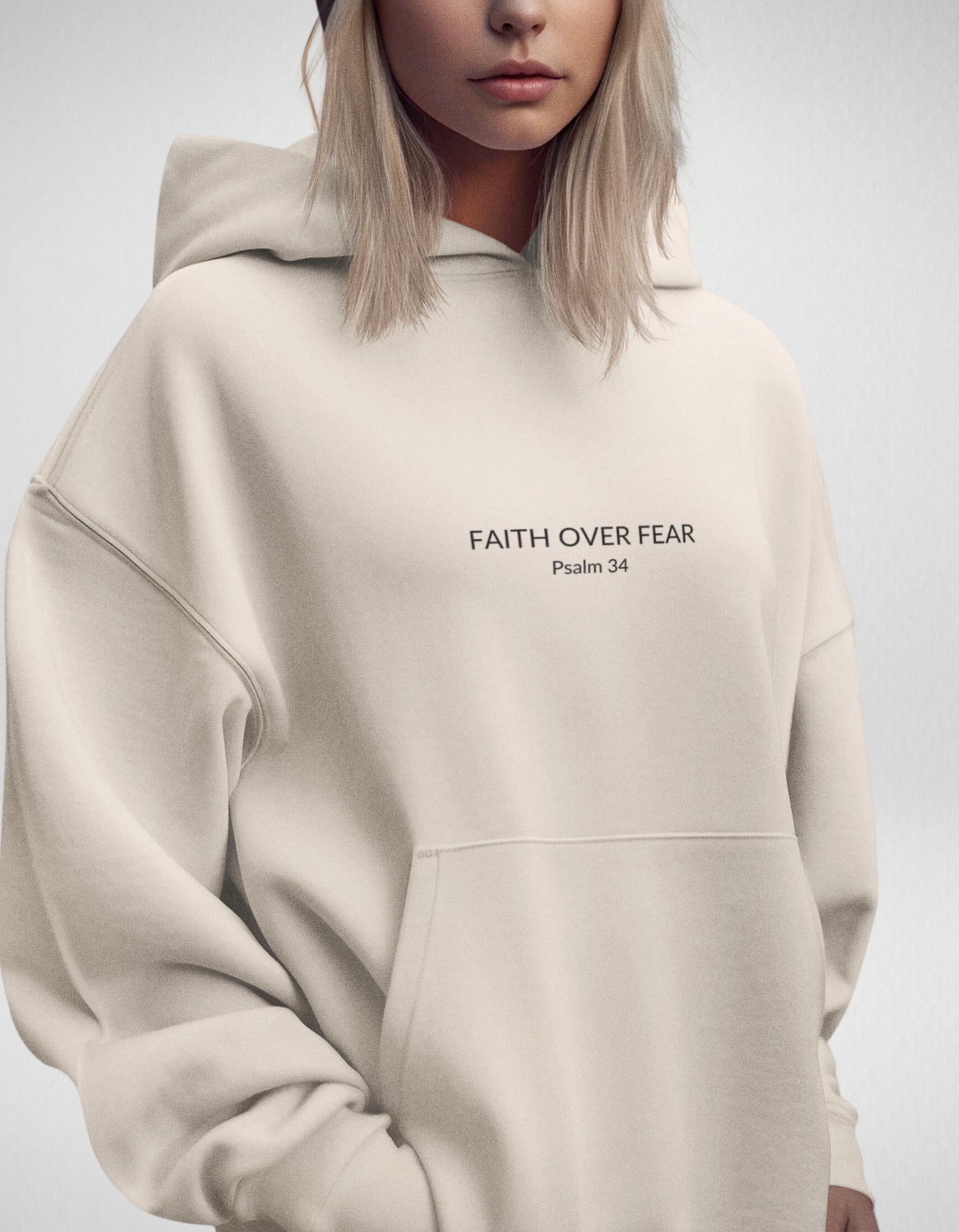 Faith Over Fear Sweatshirt - Bone