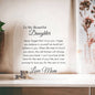 To my Daughter - Love Mom