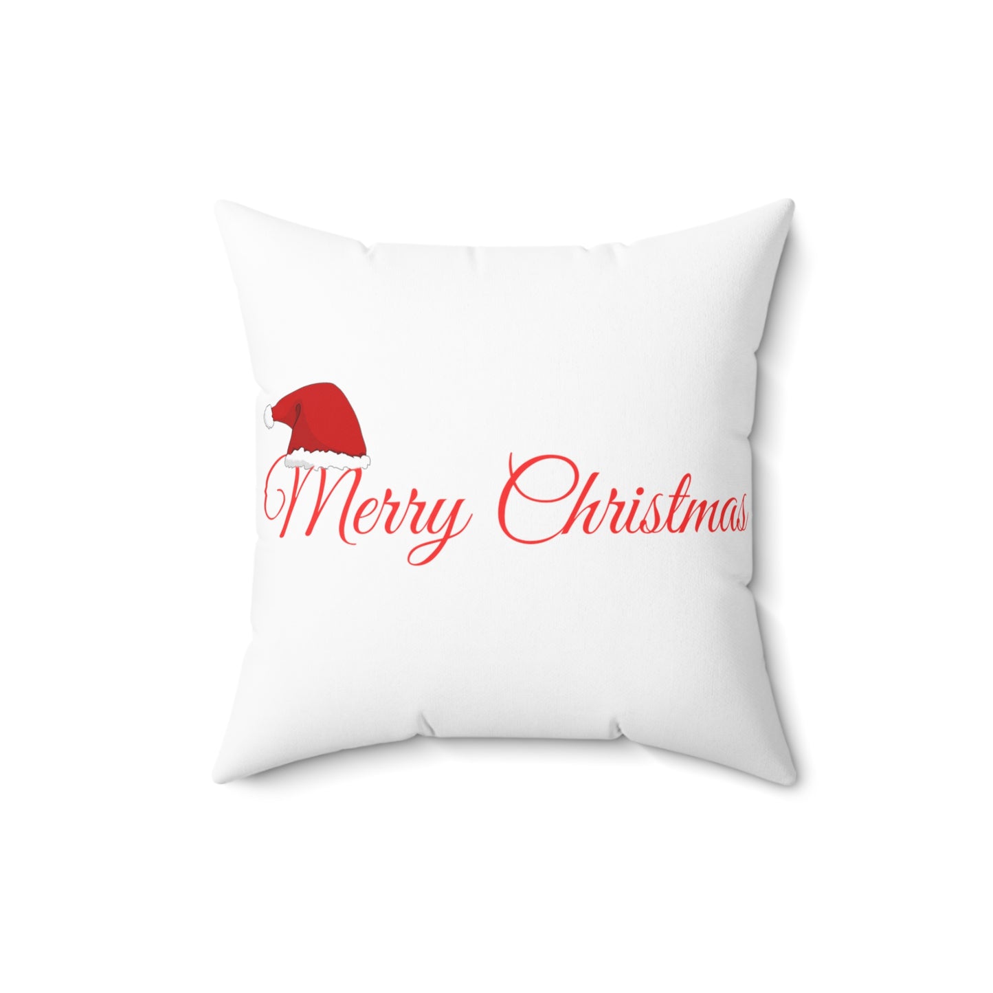 Merry Christmas - Spun Polyester Square Pillow