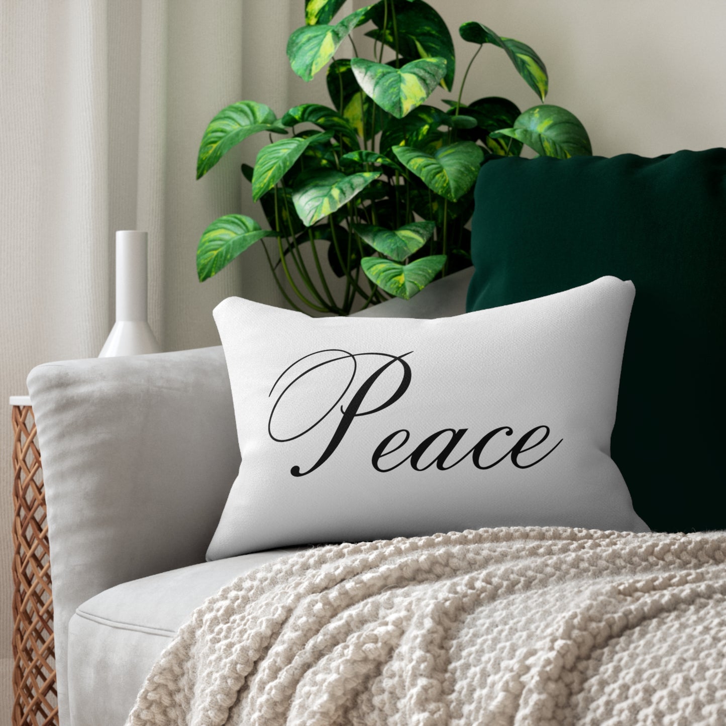 Spun Polyester Lumbar Pillow
