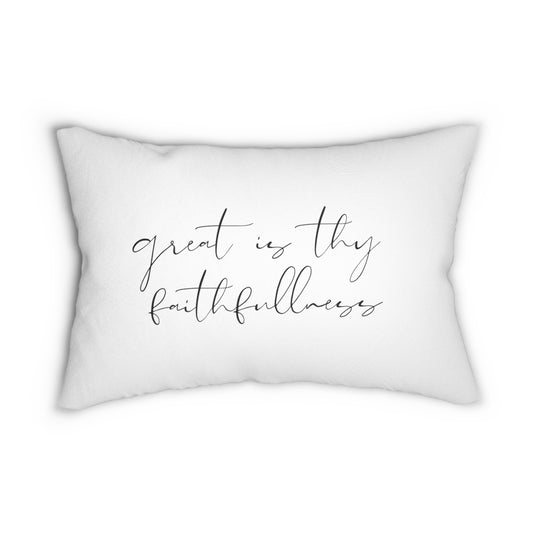 Great is thy faithfulness - Spun Polyester Lumbar Pillow