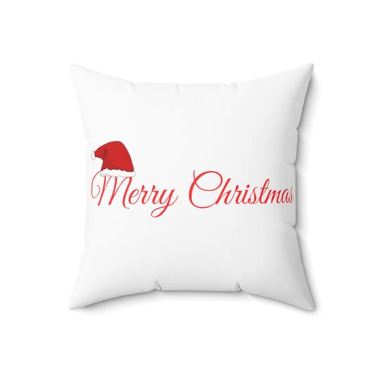 Merry Christmas - Spun Polyester Square Pillow