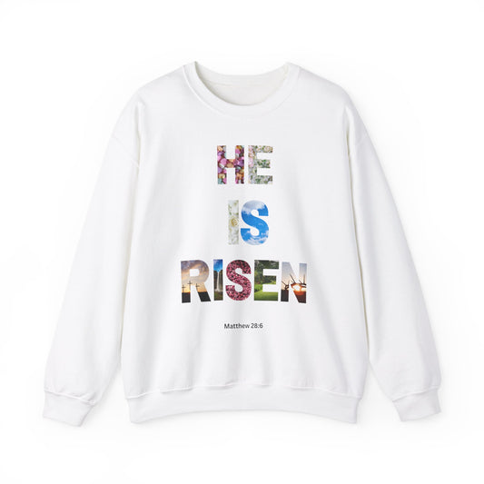 He is Risen Images Crewneck Sweatshirt