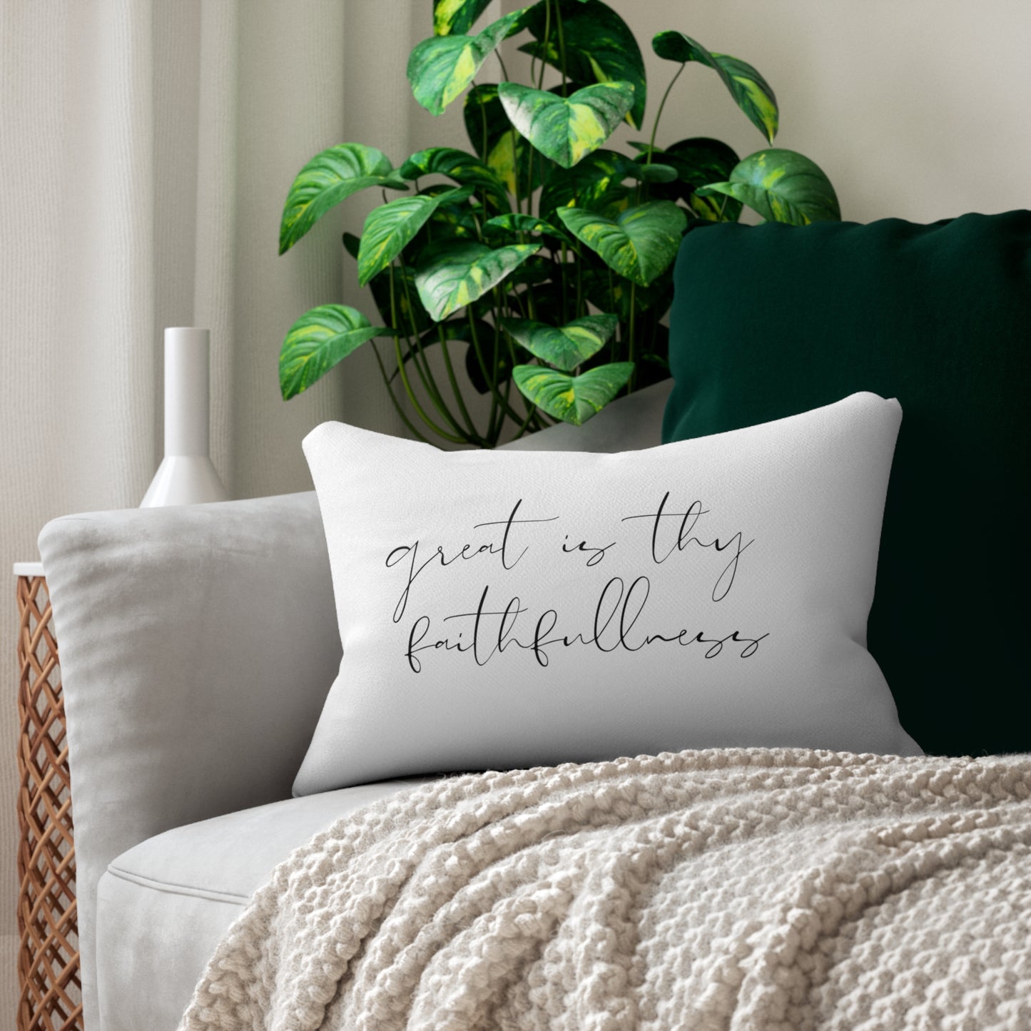 Great is thy faithfulness - Spun Polyester Lumbar Pillow