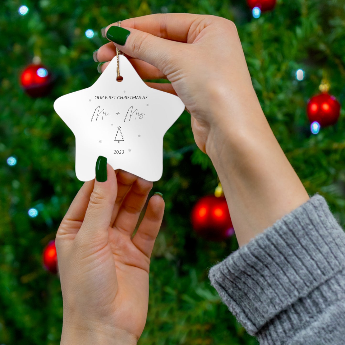 Ceramic Ornament, 4 Shapes