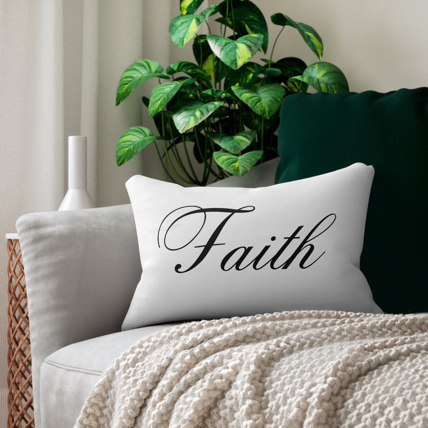 Spun Polyester Lumbar Pillow