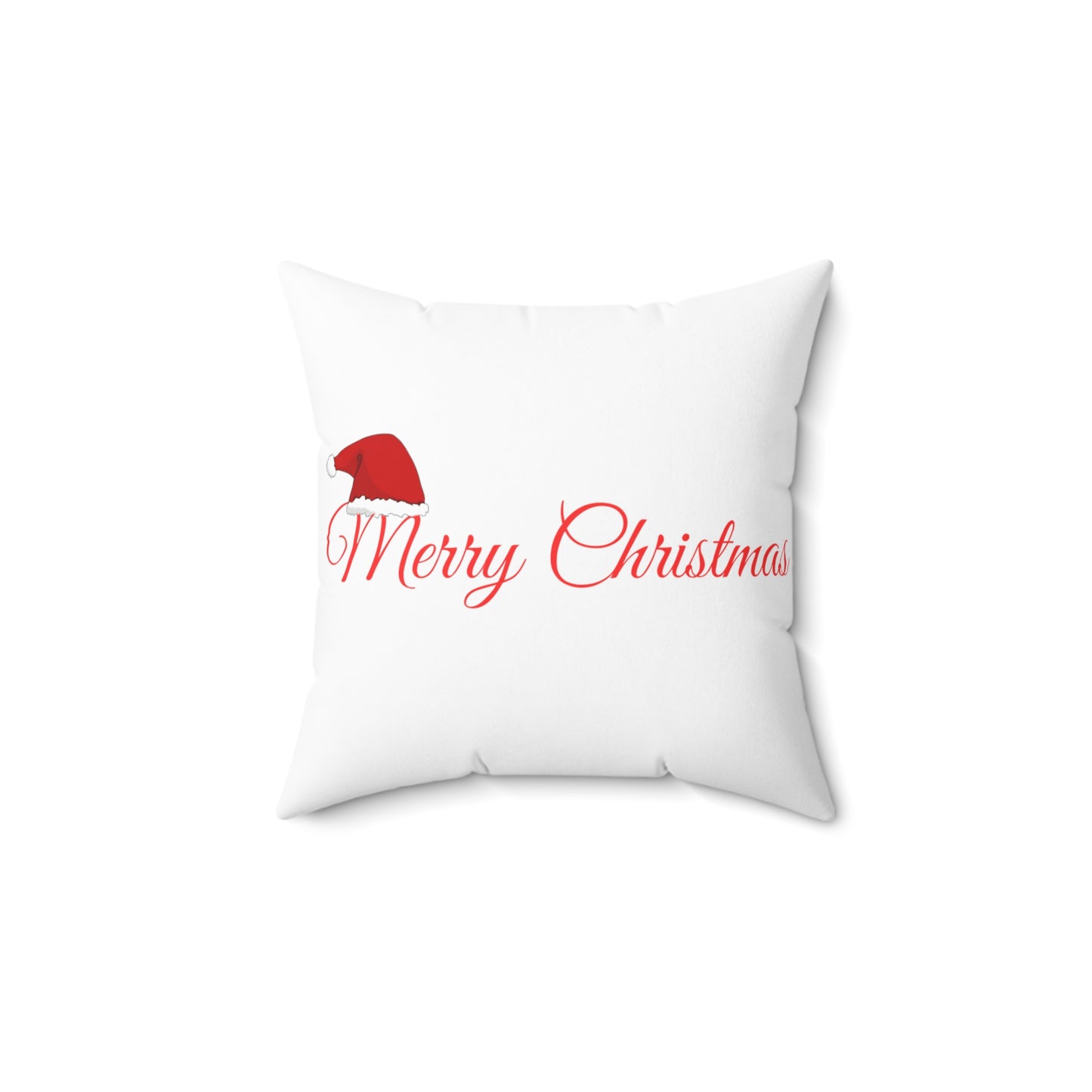 Merry Christmas - Spun Polyester Square Pillow